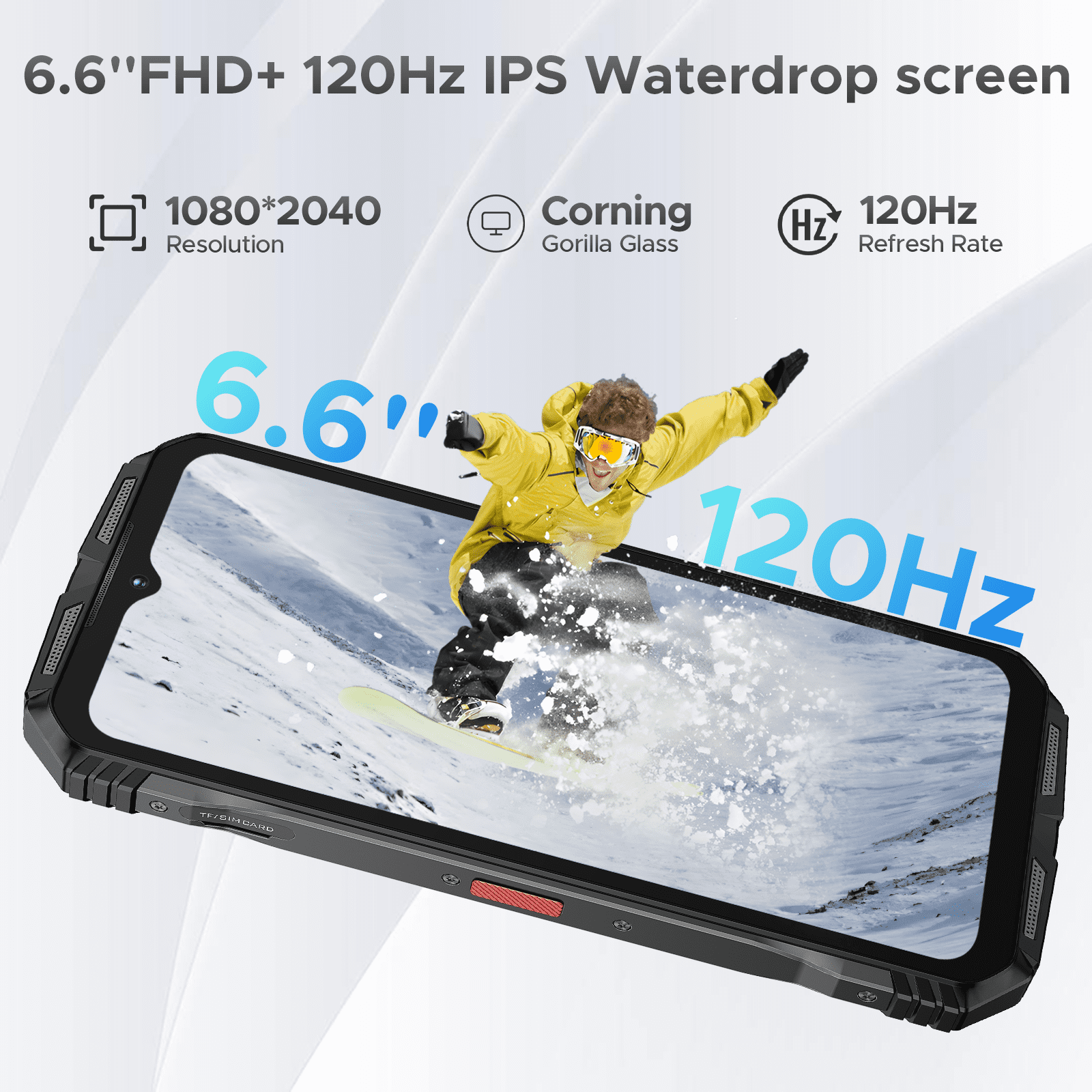 DOOGEE S118 Pro (2025) Rugged Smartphone 5G,10800mAh(33W) 24GB+512GB/2TB Rugged Phone,DDR5,108MP+20MP Night Vision,6.6''FHD+120Hz Rugged Unlocked Cell Phone,Dual SIM/Dual Unlock/NFC/GPS/OTG/WiFi 6