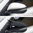 thumbnail image 3 of 2pcs White Car Rear View Mirror Cover Left Accessories For Toyota RAV4 2013-2019 Left Side Rear View Wing Mirror Cover Cap Carbon fiber pattern, 3 of 6