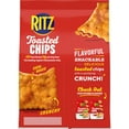 RITZ Toasted Chips Honey BBQ Crackers, Party Snacks, 8.1 oz-4pk, With Olive Green Bowl By ValueNest