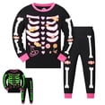 thumbnail image 3 of Wonitaaizi Boys Halloween Pajamas Pjs Kids Long Sleeve Holiday Sleepwear (7-8 Years,Black), 3 of 7