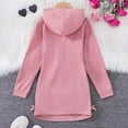 thumbnail image 4 of MEZZALL Girls Hooded Long Sleeve Print Drawstring Hem Sweater Knitwear Dress Autumn Winter Casual Dresses Leisure Teen Dailywear, 4 of 8