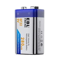 EBL 280mAh NiMH Rechargeable 9V Batteries