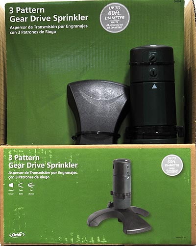 Orbit 3 Pattern Gear Drive Sprinkler Walmart Com Walmart Com
