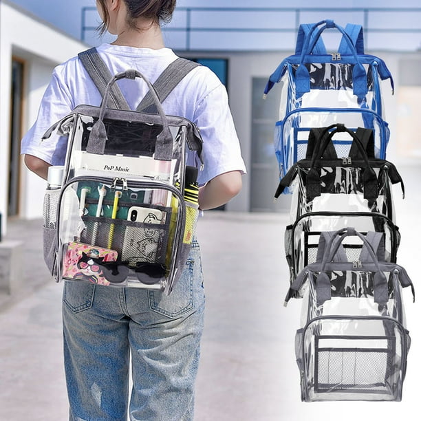 EQWLJWE Backpack for School 15.4"Clear Backpack, Heavy Duty Transparent
