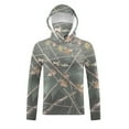 thumbnail image 4 of OGLCCG Men's Hooded Sun Shirts with Mask UPF 50+ Sun Protection Fishing Hiking Shirts Camouflage Printed Long Sleeve Rash Guards Cooling Hoodies, 4 of 7