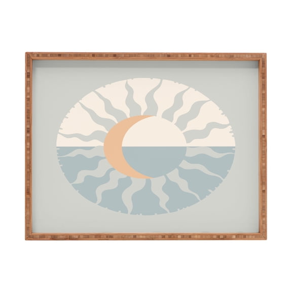 Society6 Iveta Abolina Seafoam Sunset 18" x 14" Large Rectangular Tray