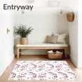 thumbnail image 3 of ODIKA 8'x10' Machine Washable Non-Slip Area Rug, Whimsical Winter Woodland Scene Featuring Elk and Snowy Branches High Traffic Rug, Red, 733037, 3 of 7