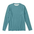 thumbnail image 7 of Oversized Long Sleeve Shirts For Women Comfortable Loose Crew Neck Solid Color Tunic Tops Lightweight Fall Winter Blouses Pullover Outfits Mint Green L, 7 of 7