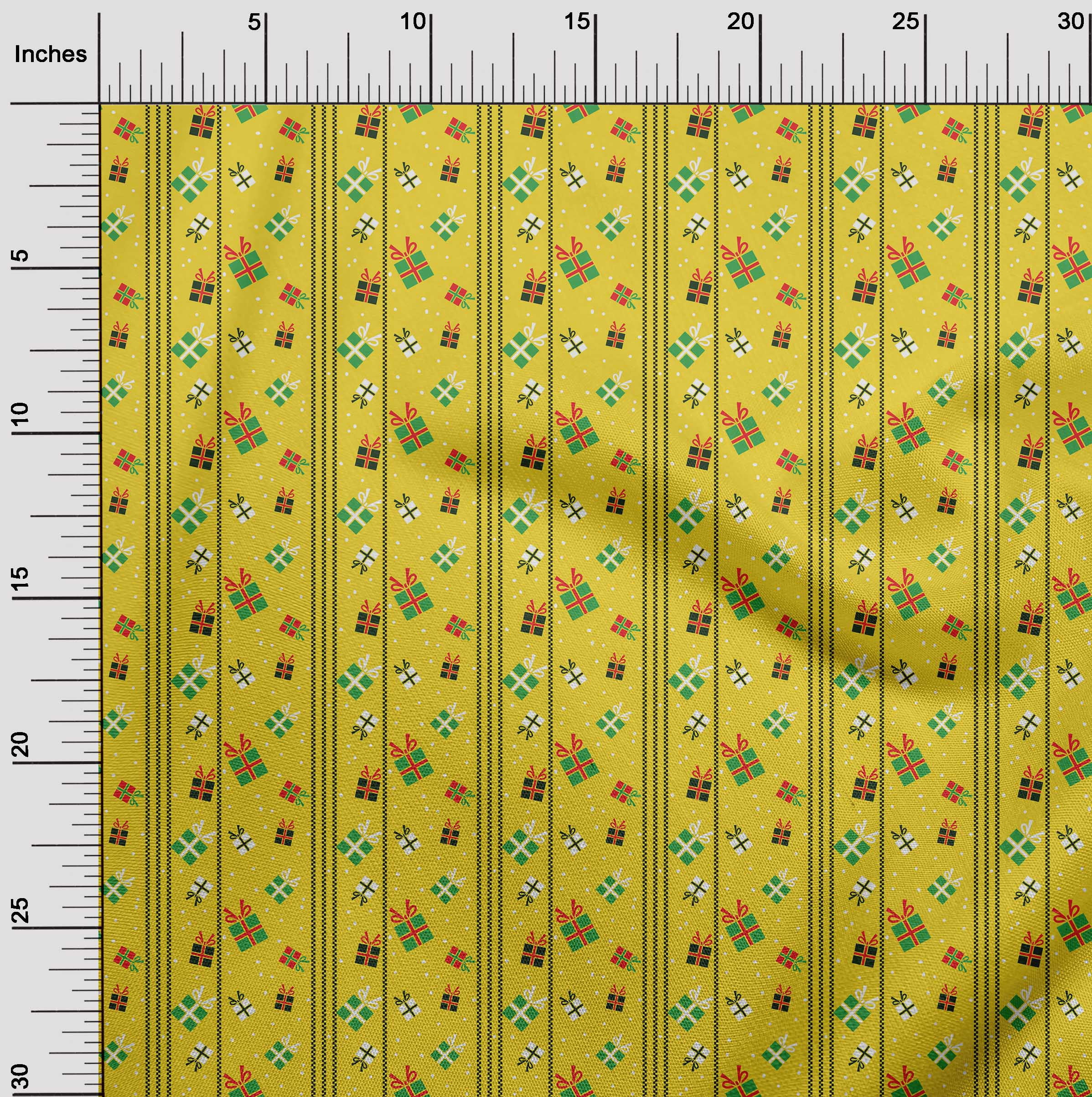 oneOone Cotton Poplin Twill Yellow Fabric Merry Christmas Sewing Fabric By The Yard Printed Diy Clothing Sewing Supplies 56 Inch Wide-JNQ