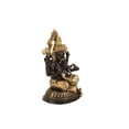thumbnail image 2 of Eclectic 18" Tall Ganesha Brass Sculpture | Handmade Unique Ganapati Statue | Indian Housewarming Diwali Gift | Two Tone Modern Ganesh, 2 of 7