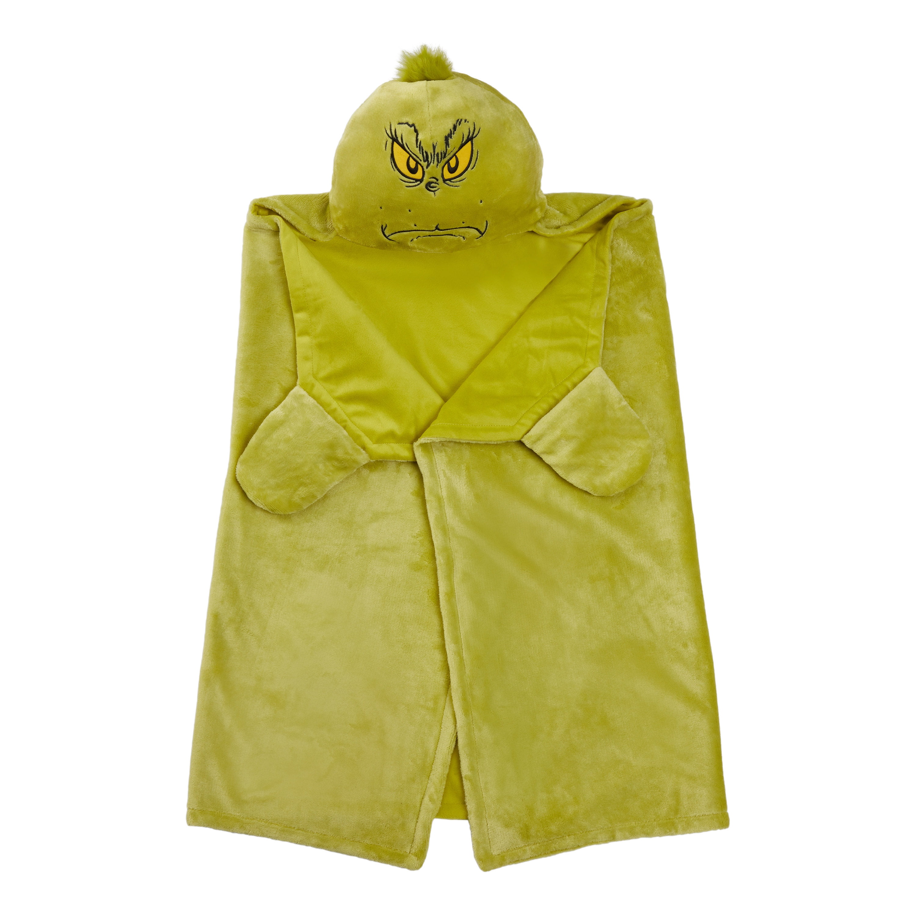 The Grinch Kids Holiday Hooded Throw Green Walmart