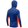 thumbnail image 4 of Inglocry Men's UPF 50+ Hooded Fishing Shirts Quick Dry Long Sleeve Sun Protection Hoodie, Hiking Running Swimming Rash Guard with Mask 2026 Blue M, 4 of 4