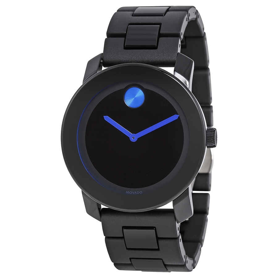 時計 Movado Bold Black 3600626 Reloj Movado Bold Fusion con esfera negra y correa de caucho negra