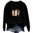 thumbnail image 2 of WFJCJPAF 2024 New Thanksgiving ! Womens Thanksgiving Tops Plus Size,Women's Round Neck Printed Long Sleeve Hoodless Sweatshirts Top,Thanksgiving Tops for Women - Black S, 2 of 4