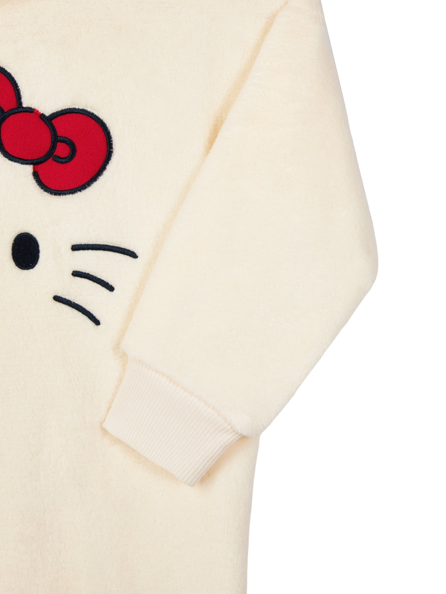 Wonder Nation X Hello Kitty Girls Long Sleeve Sleep Hoodie, One-Piece, Sizes 4-18
