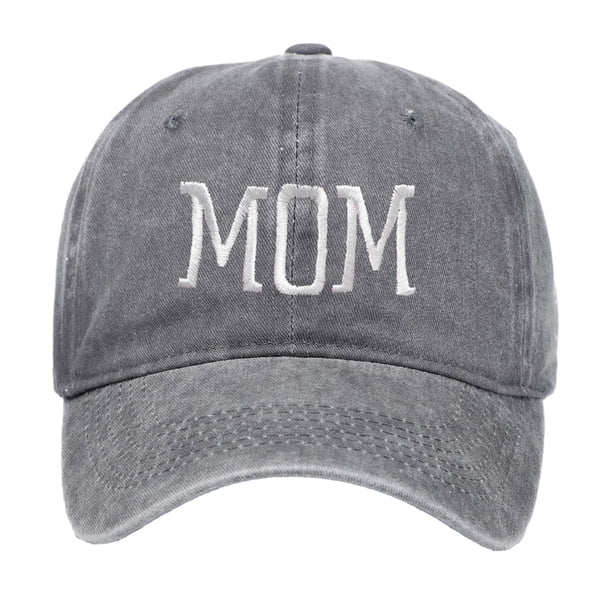 Gorra de Béisbol con Bordado para Mamá, El Mejor Regalo para Mamá, Sombrero para El Sol, Sombrero para El Sol para Fiesta Y Playa Gris