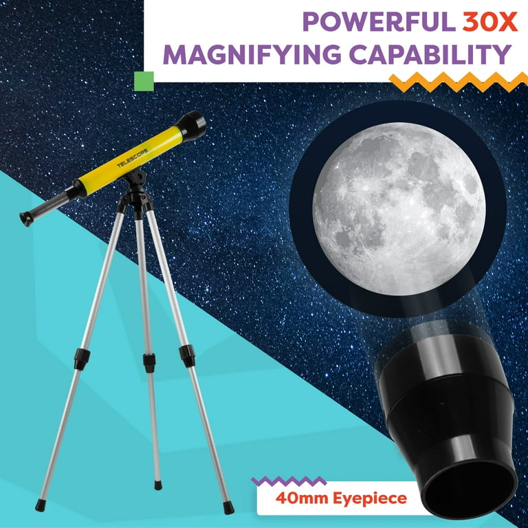 Télescope Exploration Ciel étoiles Télescope Débutant SPIER 60mm - 3 Oculaires 20x/30x/40x - Trépied Aluminium Réglable - Idéal Enfants Adultes Télescope Astronomie Junior