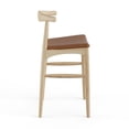 thumbnail image 2 of Pemberly Row Danish Design Vegan Leather Bar Height Stool in Natural, 2 of 7