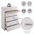 thumbnail image 6 of Chests | White High Gloss 5-Drawer Chest with Built-In Organizer | White | Synthetic Wood, 6 of 8