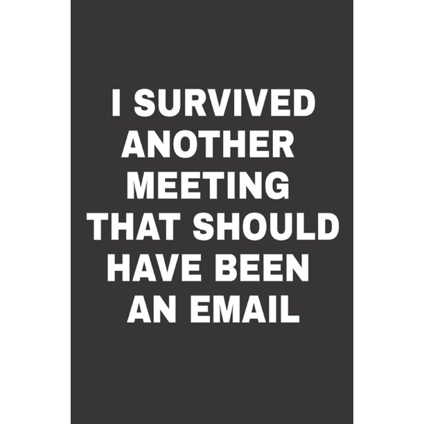 I Survived Another Meeting That Should Have Been An Email Notes Paperback Walmart Com Walmart Com