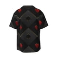 thumbnail image 7 of Picia Red Poker Men's Linen Shirts Short Sleeve Cuban Beach Shirts Casual Shirts Button Down Shirt for Men Beach Summer Wedding Shirt-Small, 7 of 7