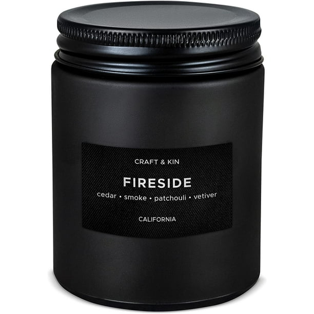 Craft & Kin Scented Candles for Men Fireside (8 oz)