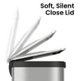 thumbnail image 6 of iTouchless AirStep 13 Gal Stainless Steel Step Trash Can with Absorbx Odor Filter, 49 Liter Rectangular Pedal Garbage Bin with Silent Lid Close, for Bathroom, Kitchen, Home, Office, Bedroom, Business, 6 of 7