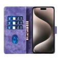thumbnail image 5 of For Samsung Galaxy S20 FE 5G 6.5" Cat Patterned Embossed Strong Magnetic Attachment/Closure, Card Slots/Pocket, PU Leather Flip Wallet Case ﻿,Purple,For Galaxy S20 FE 5G, 5 of 8