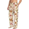 thumbnail image 2 of Balery Key Lock And Flowers print Men's Pajama Pants,Ultra Lightweight Pjs,Lounge Pant-Small, 2 of 9