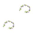 thumbnail image 3 of Injueey Guirnalda de flores artificiales para puerta, guirnalda falsa, tamaño compacto, Wisteria, accesorios de vacaciones multiusos, Type1 NO1, 3 of 6