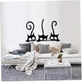 thumbnail image 3 of Adhesivos de pared de gatos divertidos de tres animales, pegatinas de pared de PVC para el hogar y el dormitorio, decoración artesanal, pegatinas de pared 3D extraíbles, 3 of 5