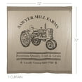 thumbnail image 5 of VHC Brands Sawyer Mill Charcoal Farmhouse Tan Textured Fabric Shower Curtain Bathroom Decoration 72x72, 5 of 6
