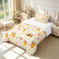thumbnail image 2 of Erosebridal Kawaii Bug Bee Twin Comforter Sets,Cute Floral Bedding Set,White Pink,Reversible,2pcs,1 Comforter and 1 Pillowcase, 2 of 7