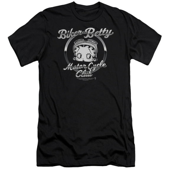 Betty Boop Chromed Logo S/S Adult 30/1 T-Shirt Black