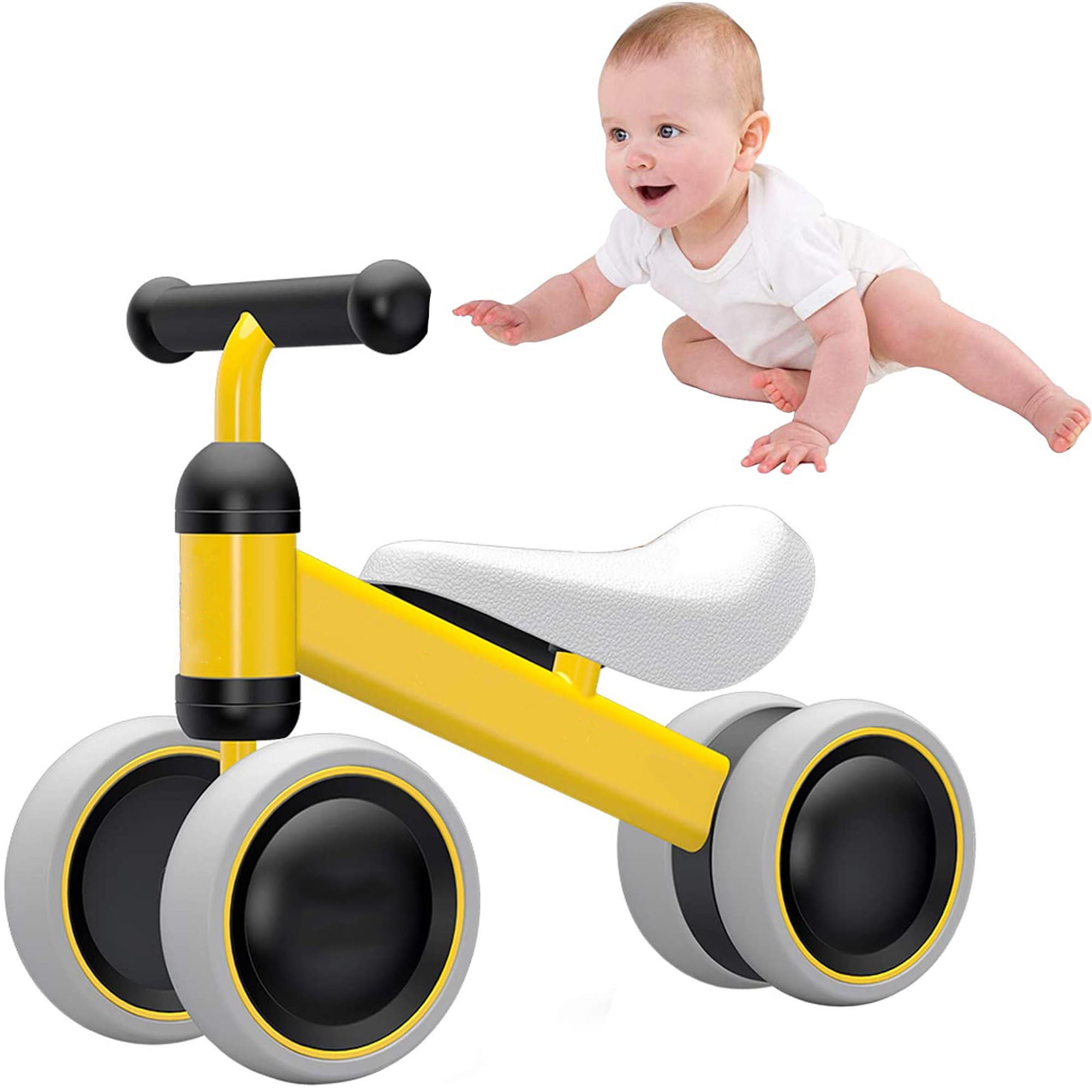 Baby Balance Bike 1-2 Year Old Boys Girls Toddlers Riding Toy Scooter Walker Push Bicycle for Baby Kid Indoor Outdoor blue 17x48.5x36.2cm 