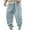 Light Blue, variant on Diufon Men's Casual Corduroy Pants Drawstring Waist Wide Leg Cropped Pant Fall Winter Warm Trousers with Pockets