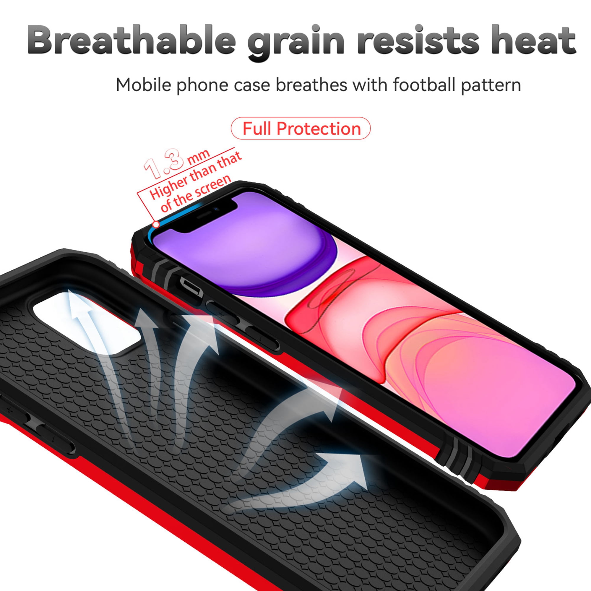 iPhone 11 Case with Built in Screen Protector,Dteck Full-Body Shockproof  Rubber Hybrid Protection Crystal Clear PC Back Protective Phone Case Cover