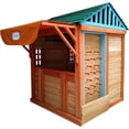 thumbnail image 3 of DFENGDF Wooden Outdoor Playhouse, 4-in-1 Game House, 61.4" L x 45.98" W x 64.17" H, 3 of 8