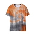 thumbnail image 3 of cocolona Womens and Mens Tie Dye Print T-shirt Summer Short Sleeve Crew Neck Tops Fashion Casual Vintage Tees Blouses, 3 of 8