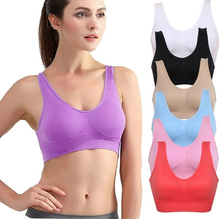 

Fitness Ladies Womem Seamless Bra Breathable Crop Top Sport Yoga Bras Plus Size S-3XL Underwear