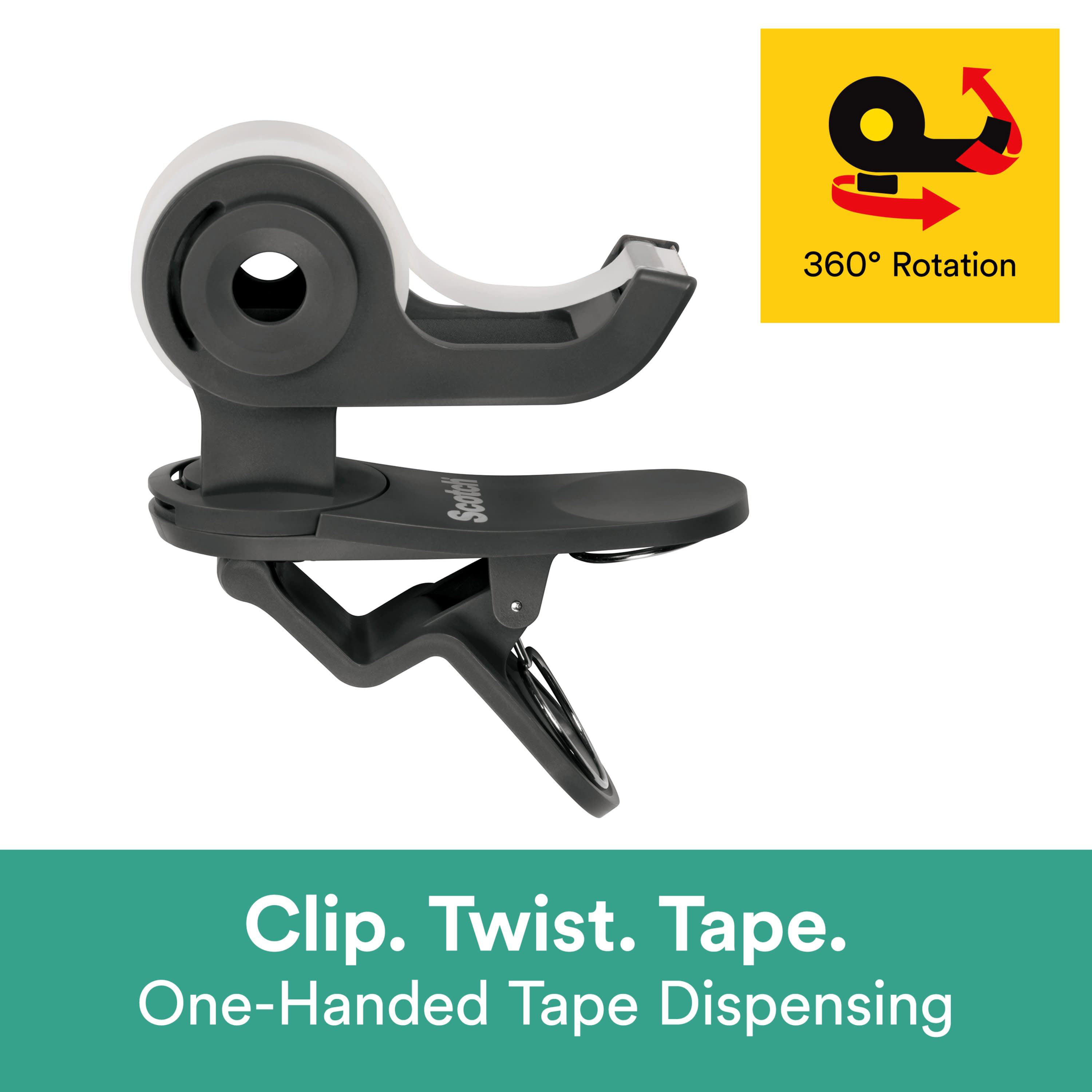 Great for Gift Wrapping Desktop Tape Dispenser 1 Dispenser C19-CLIP-CCW New Version 