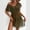 Green, variant on BRGZLK Women Swimsuit Dress Casual V-Neck Shoulder Short Sleeved Cover Up 2026 Summer Bathing Suit Waist Cinched Mesh Sheer Beach Vacation Outfits