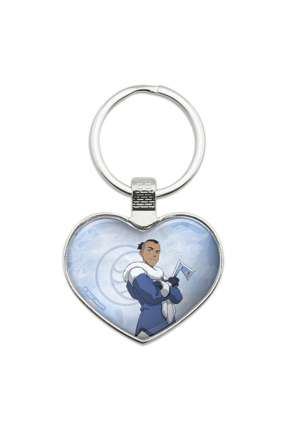 Avatar the Last Airbender Sokka Keychain Heart Love Metal Key Chain Ring