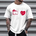 thumbnail image 2 of YDLCAFD Men's Print Theme T Shirt Printed Solid Color Short Sleeve Top, 2 of 4