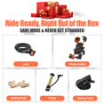 thumbnail image 4 of Seemoon Electric Dirt Bike for Adults 3OOOW 52V 25Ah 1300Wh 38 mh 105 miles 160Nm 40 degree Climb 20x4 inch Fat Tire Front Suspension Disc Brakes, 4 of 9