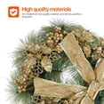 thumbnail image 6 of WASHWEPE Plastic Golden Wreath For Christmas Party Outdoor Decor 1Pack 11In, 6 of 9