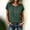Green, variant on ClodeEU Women's Henley Neck Button Short Sleeve T-Shirt,Casual Loose Fit Solid Color Tee for Summer Black,Women's Plus L