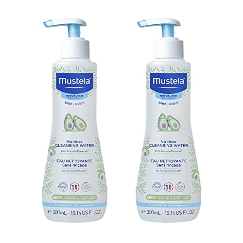 Agua Limpiadora Mustela Micelar Sin Enjuague con Aguacate Natural y Aloe Vera 10.14 fl Oz Paquete de 2
