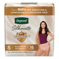 Depend Silhouette Disposable Underwear Female Waistband Style Small, 55412, 55, 32 Ct