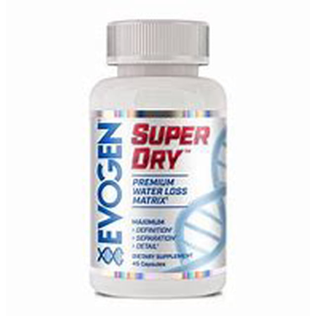 Evogen Super Dry - Suplemento para Definición Muscular - Diente de León y Té Verde - 45 Cápsulas - Estética Avanzada
